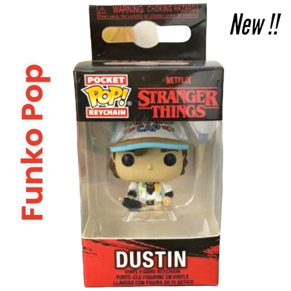 NWT!! Funko Pop Keychain New Dustin From Hit Series Stranger Things!! - Picture 8 of 11